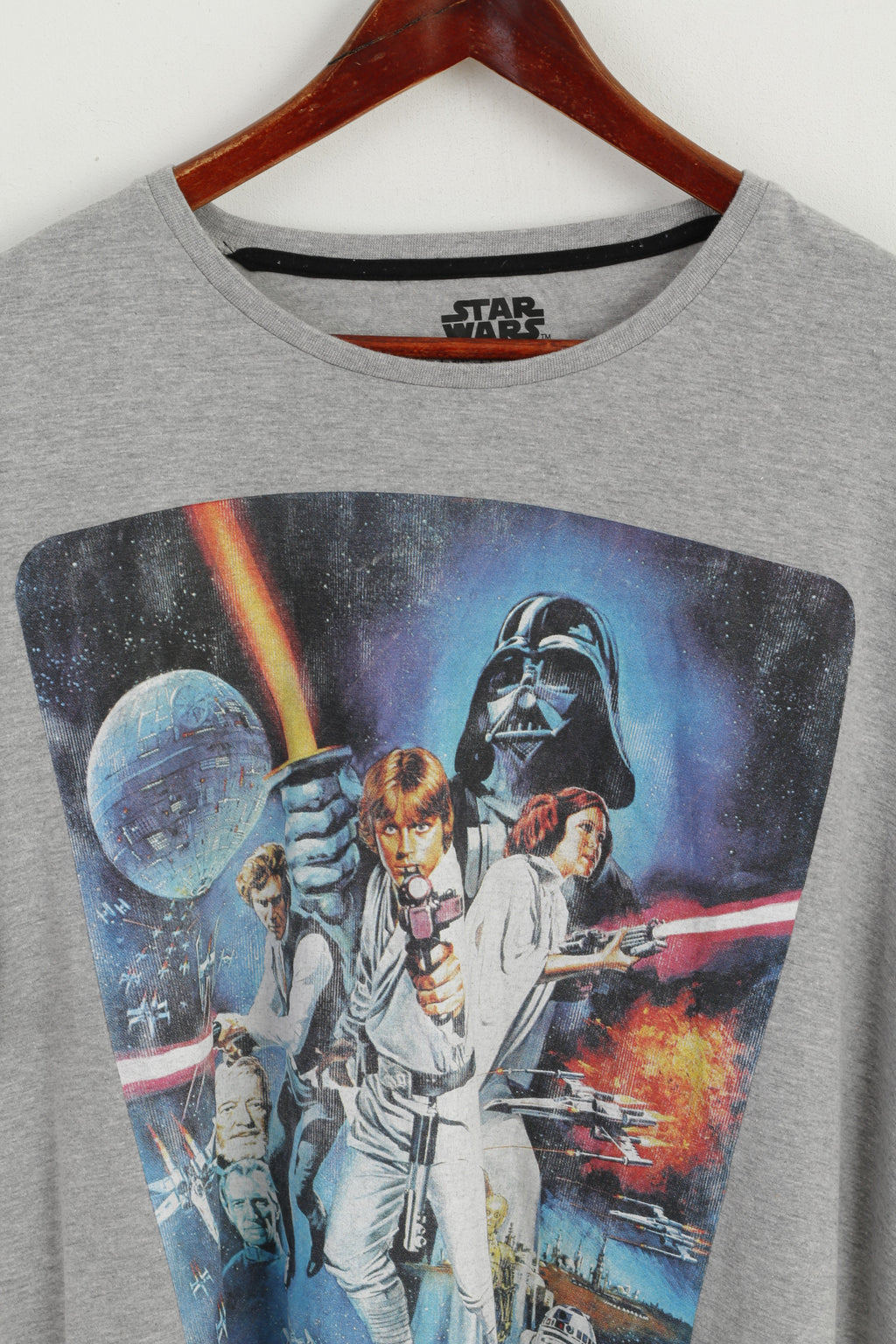 TU Star Wars Chemise XXL pour homme en coton gris graphique à manches courtes