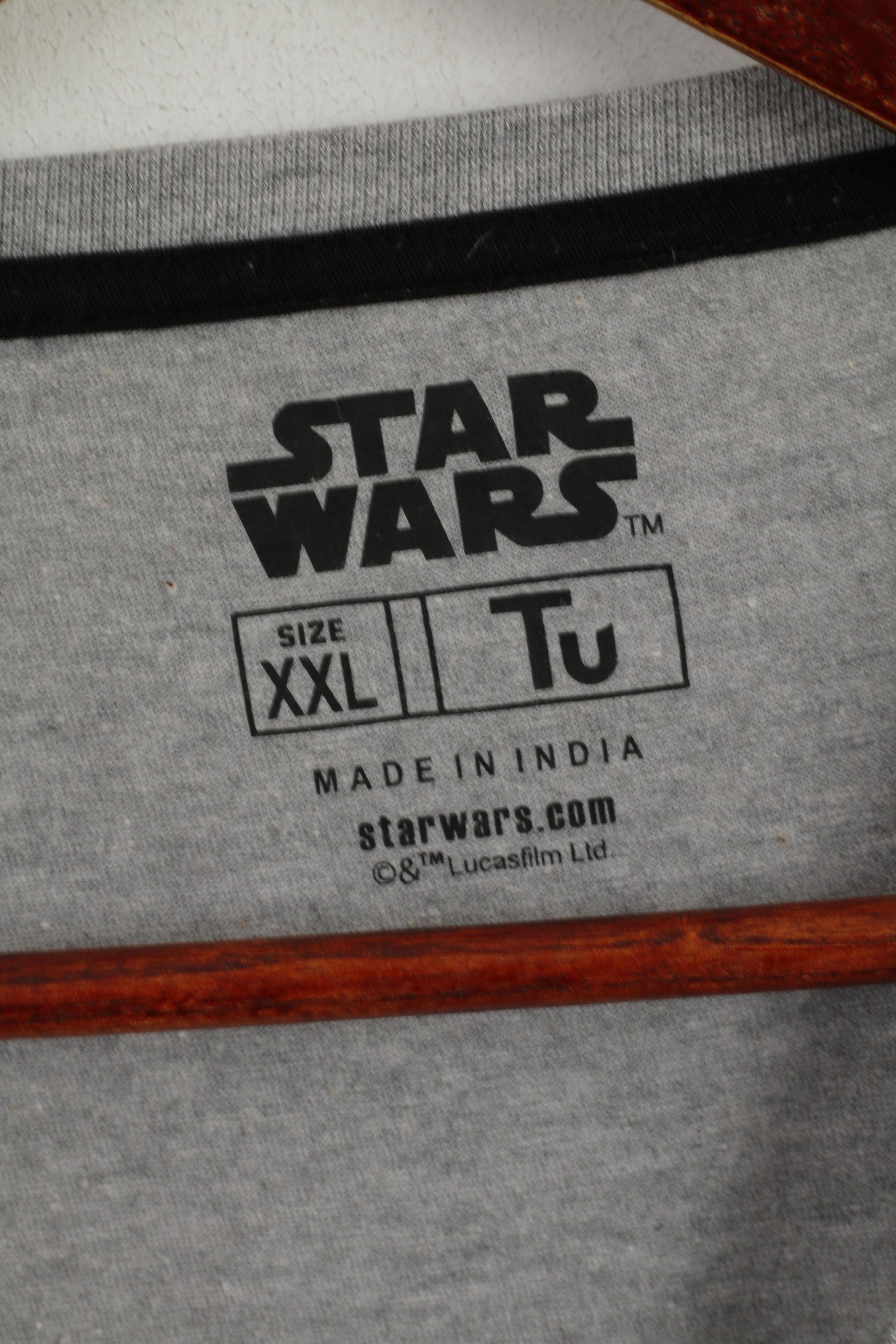 TU Star Wars Chemise XXL pour homme en coton gris graphique à manches courtes