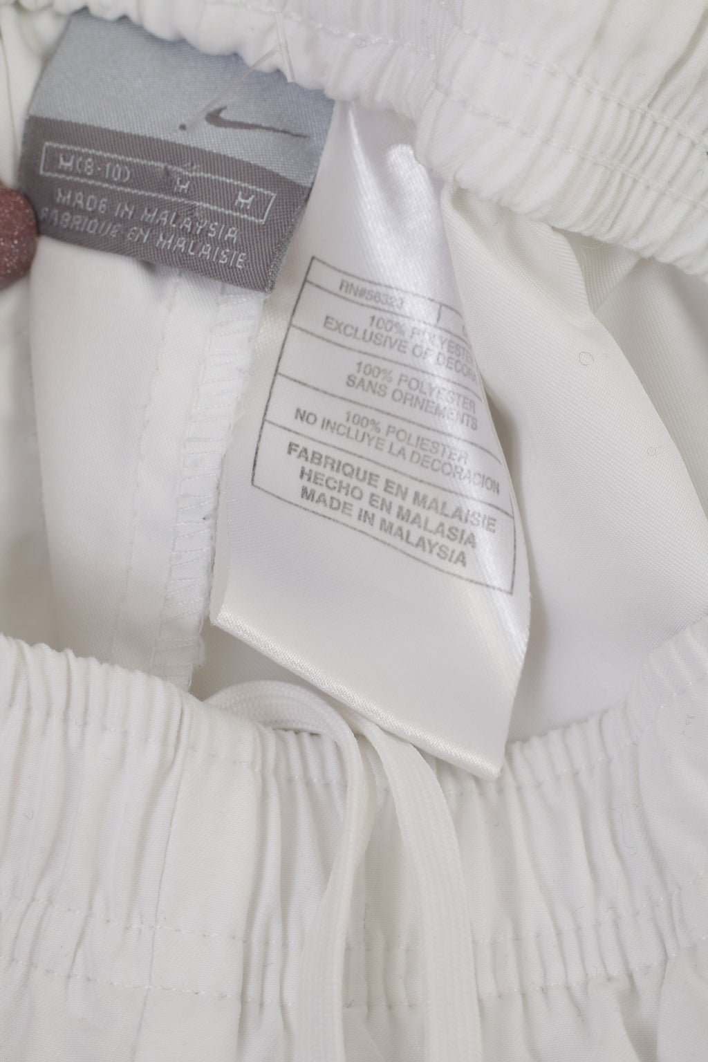 Nike Femme 8-10 M Capri Pantalon Blanc Sportswear Cordon Taille Short