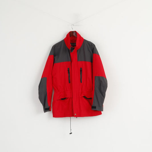 GAUPA Men M Jacket Red Nylon Outdoor Mountain Waterproof Full Zipper Top