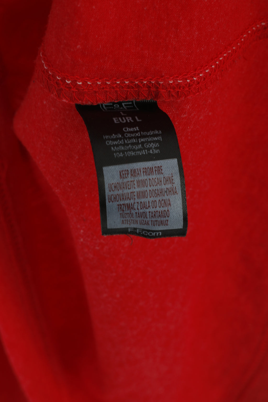 F&F Men L Shirt Red Cotton Enjoy Coca-Cola Football Crew Neck Casual Top