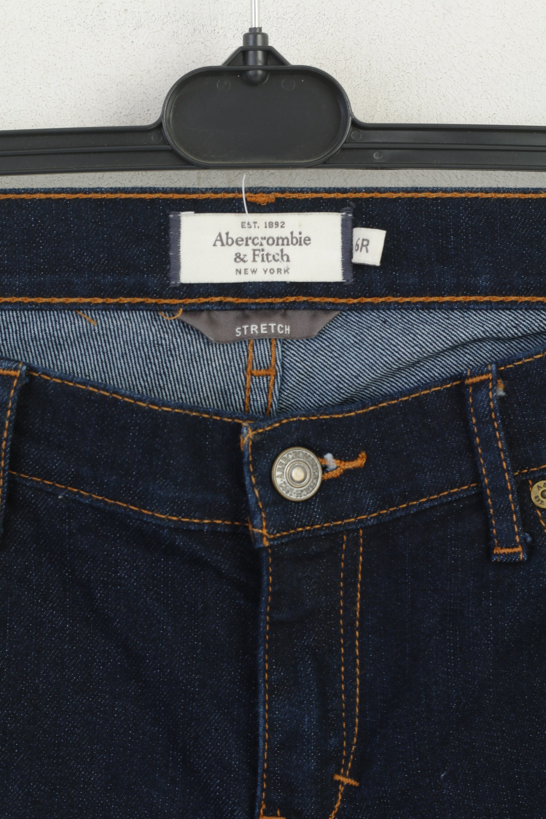 Abercrombie & Fitch Women 6 28 Jeans Trousers Navy Erin Cotton Stretch Skinny Pants