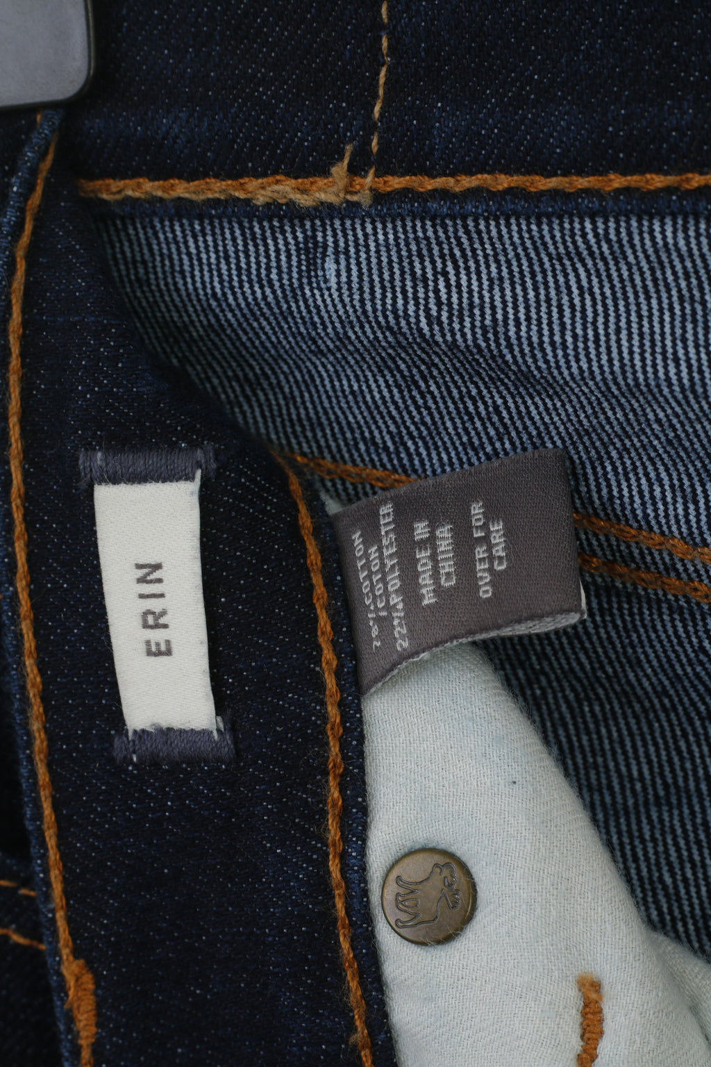 Abercrombie &amp; Fitch Pantalon en jean pour femme 6 28 Bleu marine Erin Pantalon skinny stretch en coton