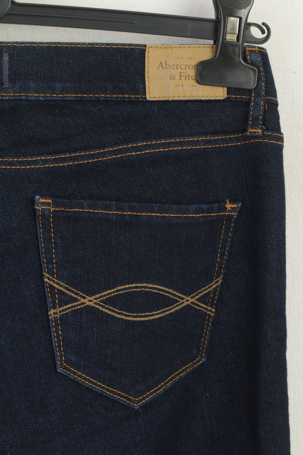 Abercrombie &amp; Fitch Pantalon en jean pour femme 6 28 Bleu marine Erin Pantalon skinny stretch en coton