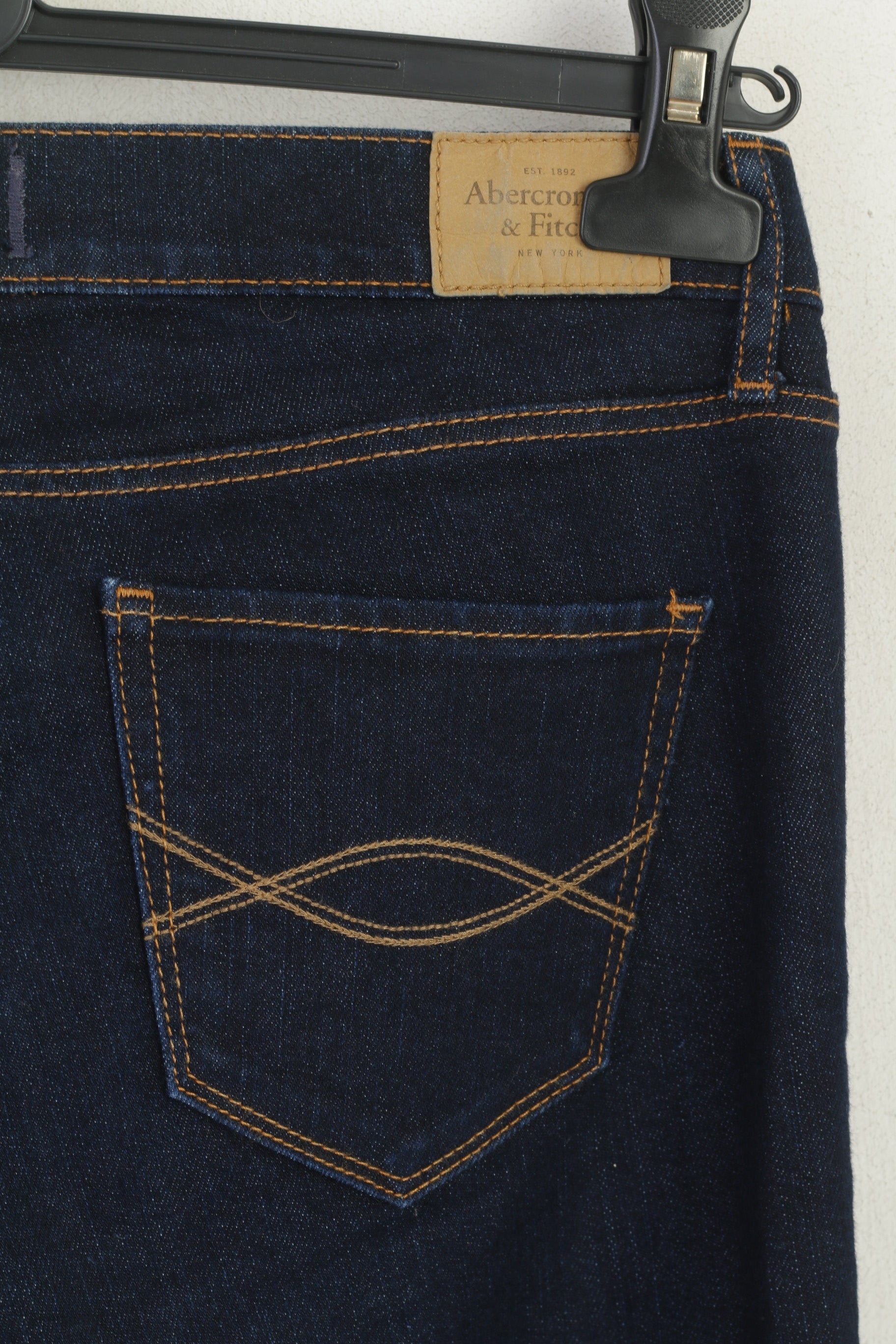 Abercrombie & Fitch Women 6 28 Jeans Trousers Navy Erin Cotton Stretch Skinny Pants