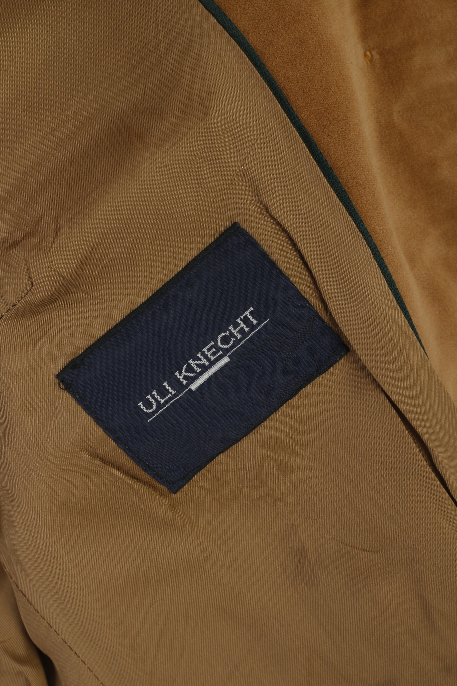 Uli Knecht Cappotto Donna M Cammello Velluto di Cotone Vintage Monopetto Emisfero Italia 3