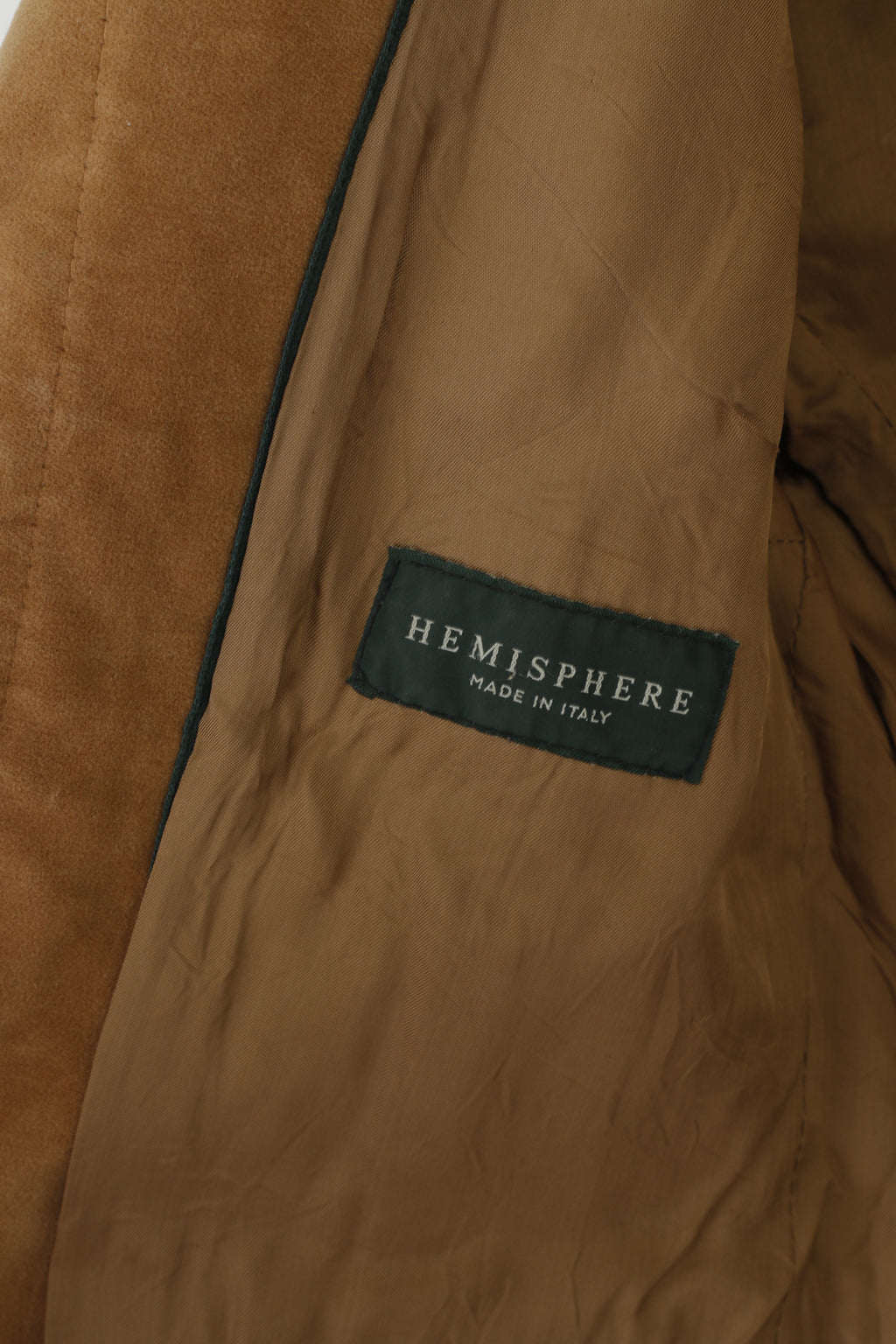 Uli Knecht Cappotto Donna M Cammello Velluto di Cotone Vintage Monopetto Emisfero Italia 3