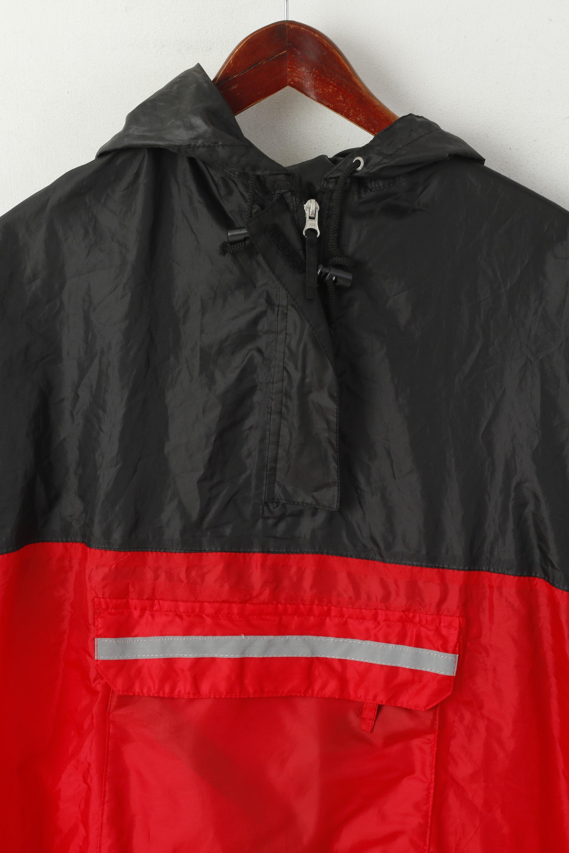 Crivit Sports Donna Taglia unica Poncho impermeabile Mantella da esterno per bici con cappuccio rossa