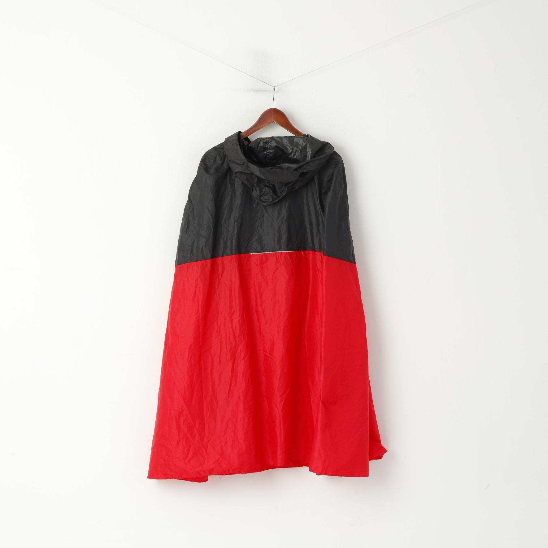 Crivit Sports Donna Taglia unica Poncho impermeabile Mantella da esterno per bici con cappuccio rossa