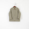 David Barry Women 22 XXL Jacket Khaki Vintage Padded Zip Up Shoulder Pads Top