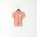DKNY Jeans Women L (S) Shirt Peach Cotton Sweat Crew Neck Logo Top