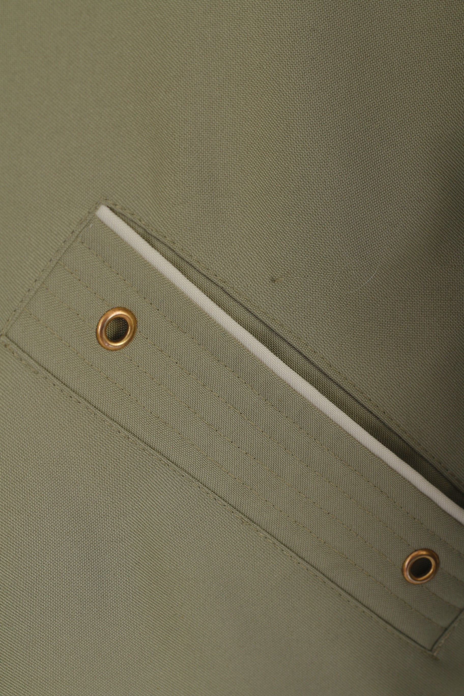 David Barry Women 22 XXL Jacket Khaki Vintage Padded Zip Up Shoulder Pads Top