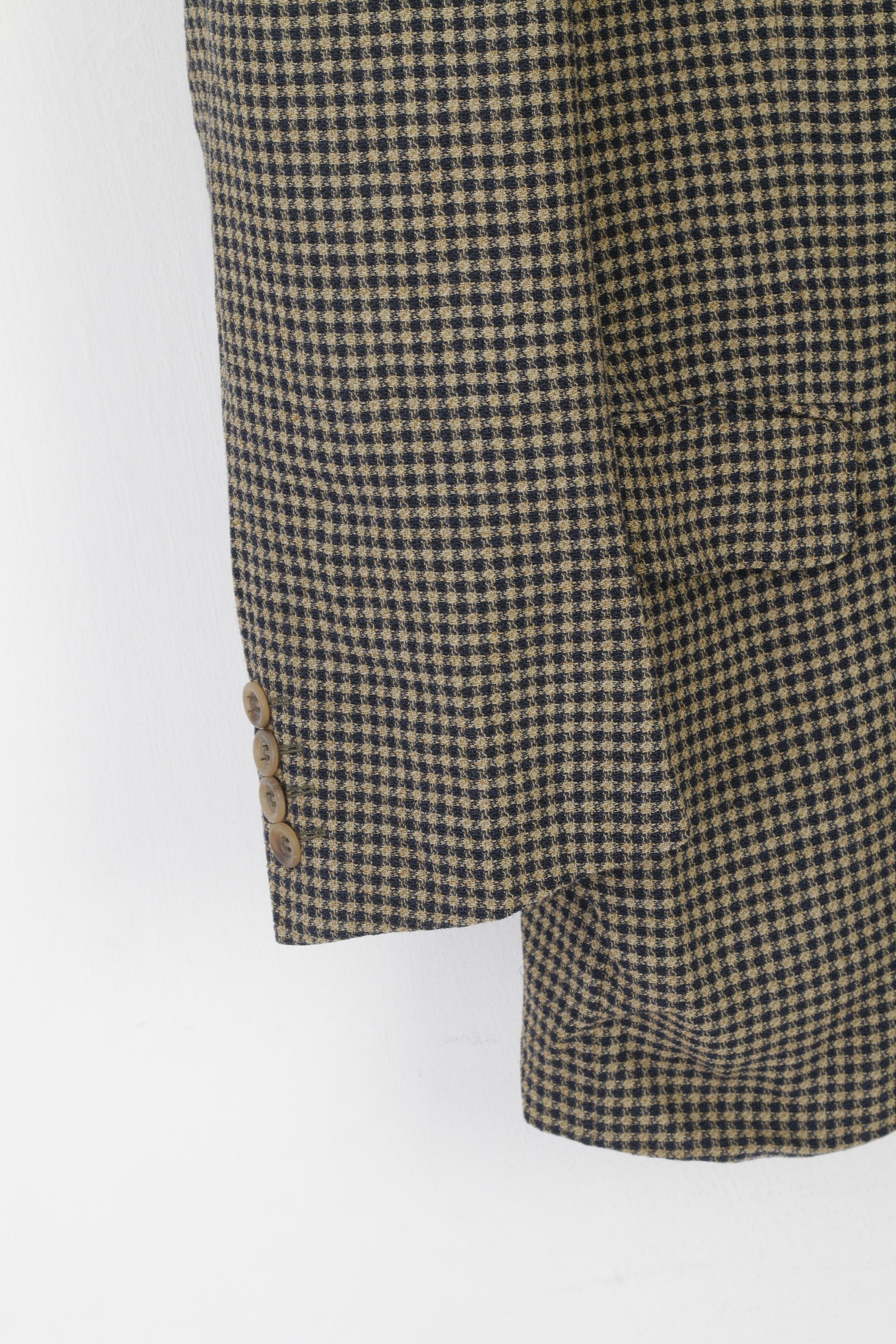 Pierre Balmain El Corte Ingles Homme 56 46 Blazer Marron Laine Check Vintage Top Suit Check Laine Marron