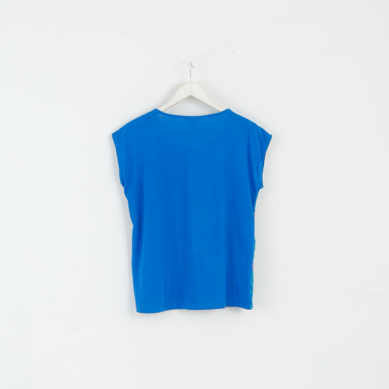 CORTEFIEL Chemise M Femme Haut Col Ras Du Cou En Coton Brodé Bleu
