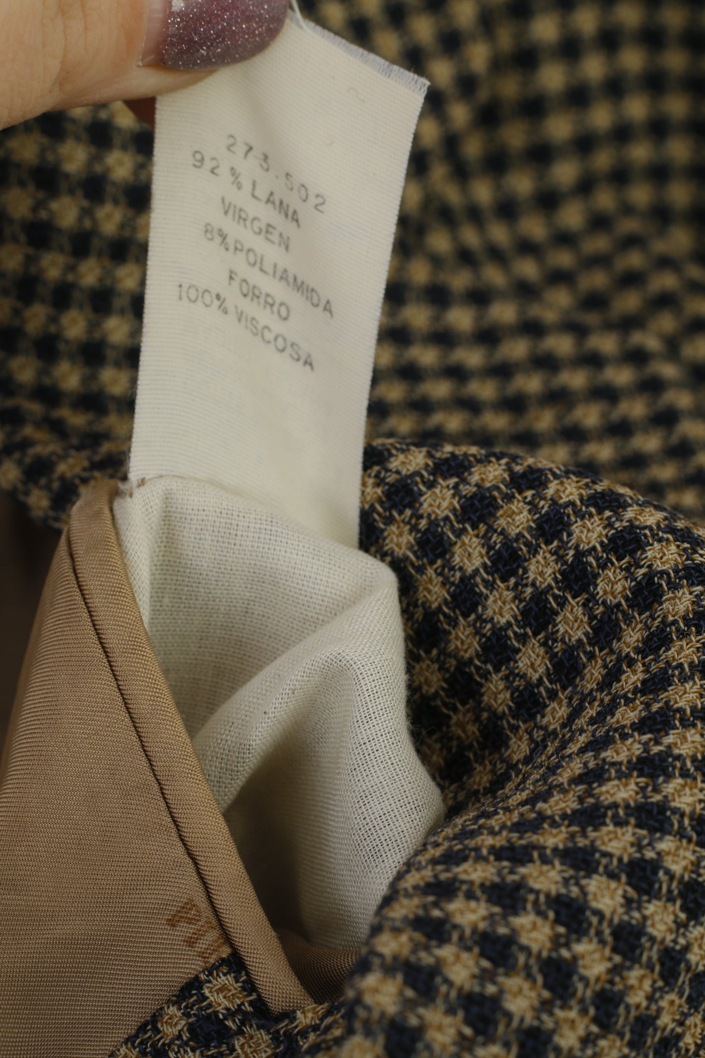 Pierre Balmain El Corte Ingles Men 56 46 Blazer Brown Wool Check Vintage Top Suit Check Wool Brown