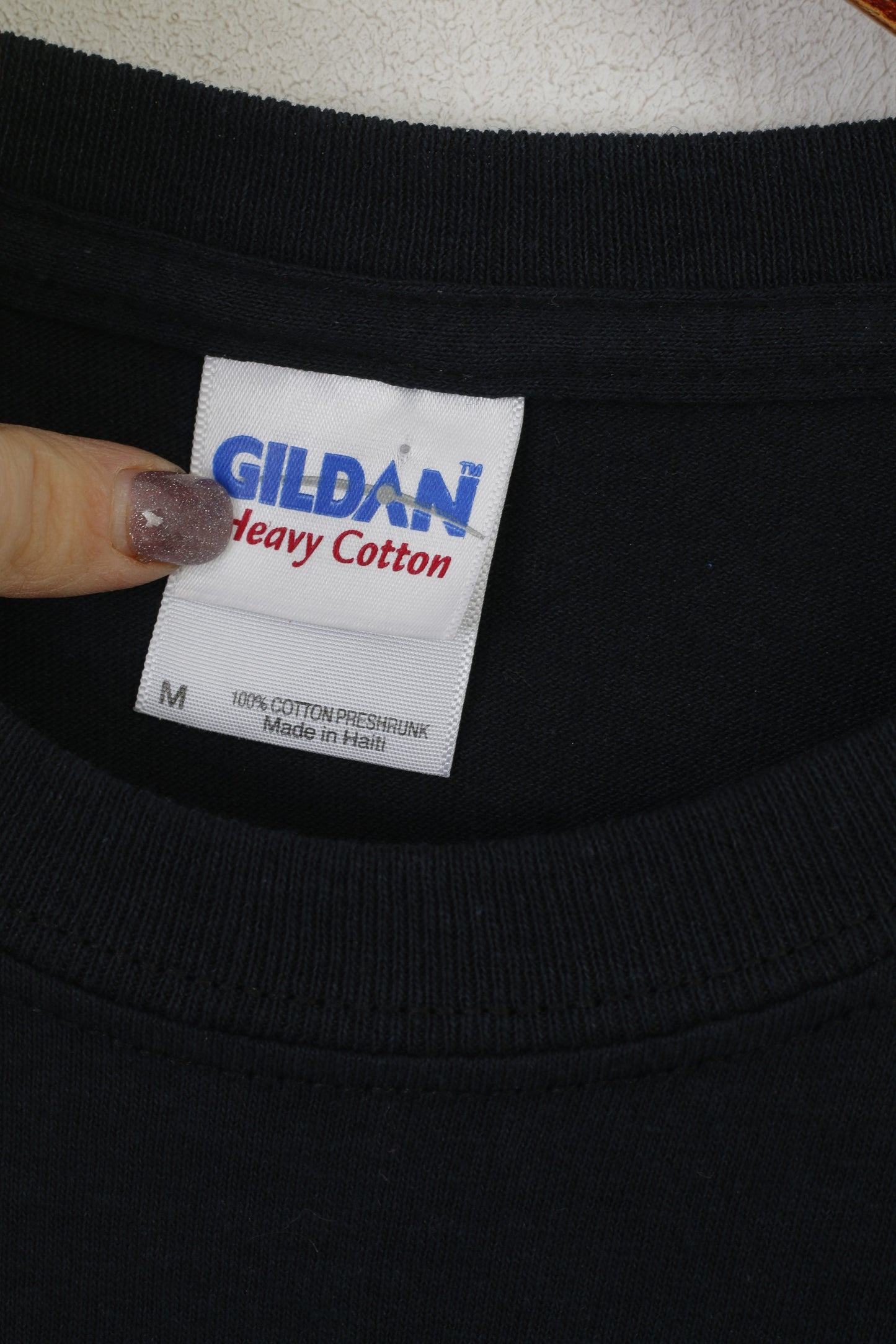 Gildan Men M Shirt Navy Cotton Graphic Soulicious Cliff Richard 2011 Top