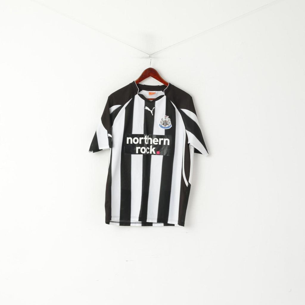 Maglia Puma Newcastle United da uomo M Maglia nera bianca a righe Football Club