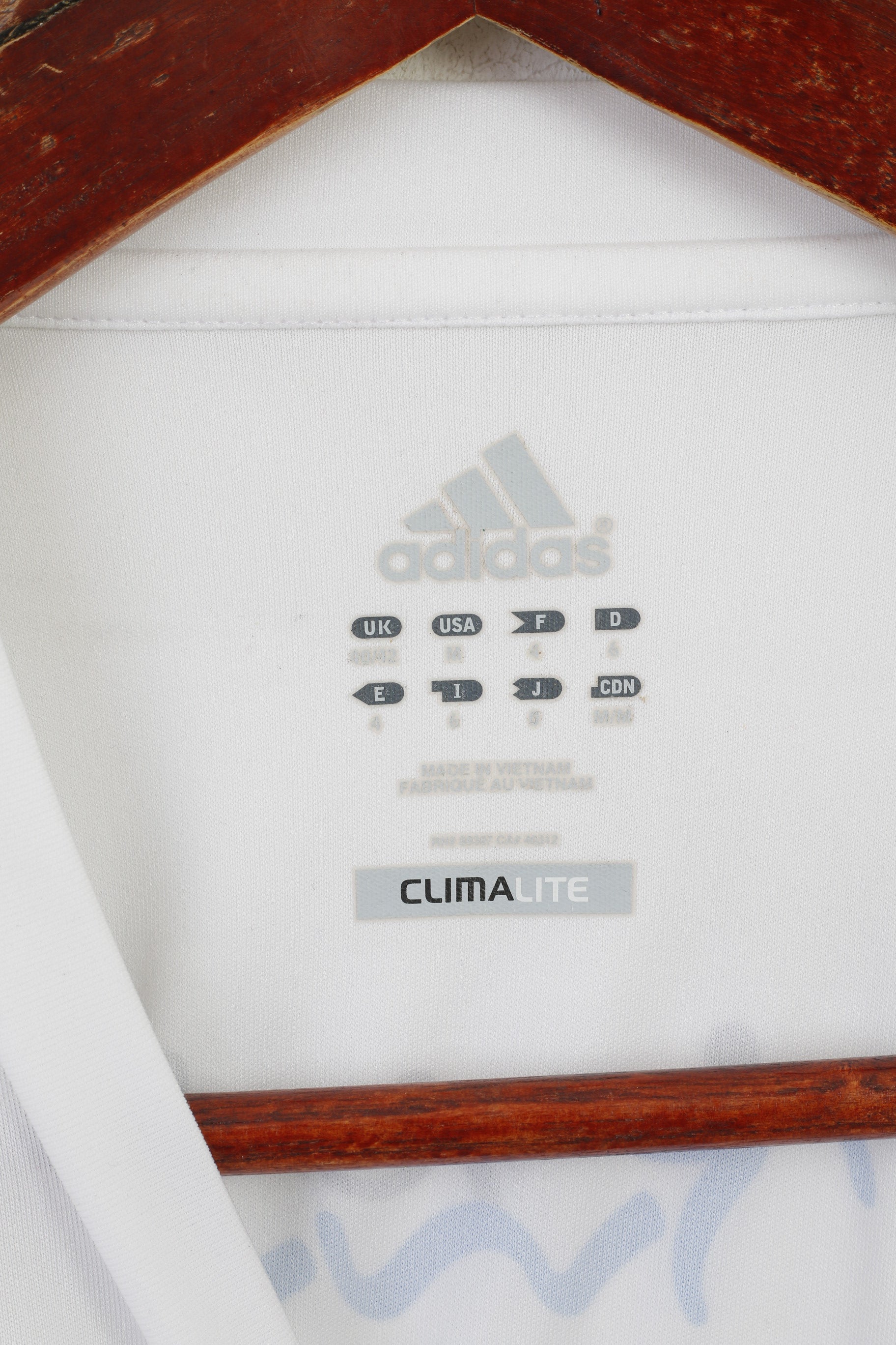 Adidas Hommes M Chemise Blanc Climalite Sport Maker Sportswear 3 Stripe Jersey Top