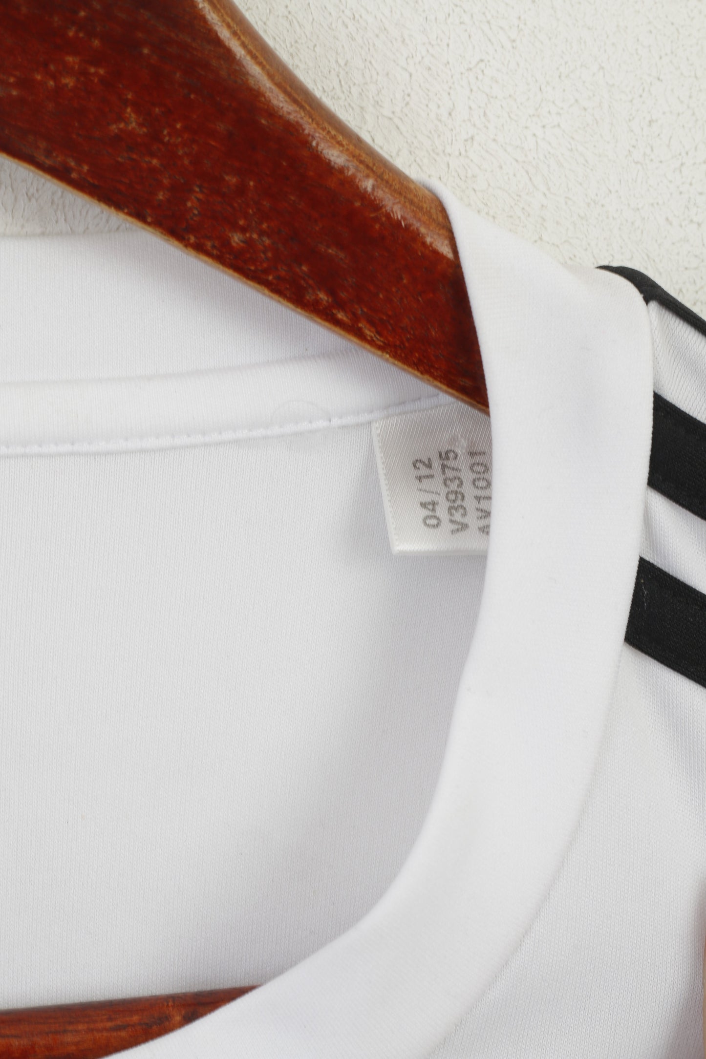 Adidas Men M Shirt White Climalite Sport Maker Sportswear 3 Stripe Jersey Top
