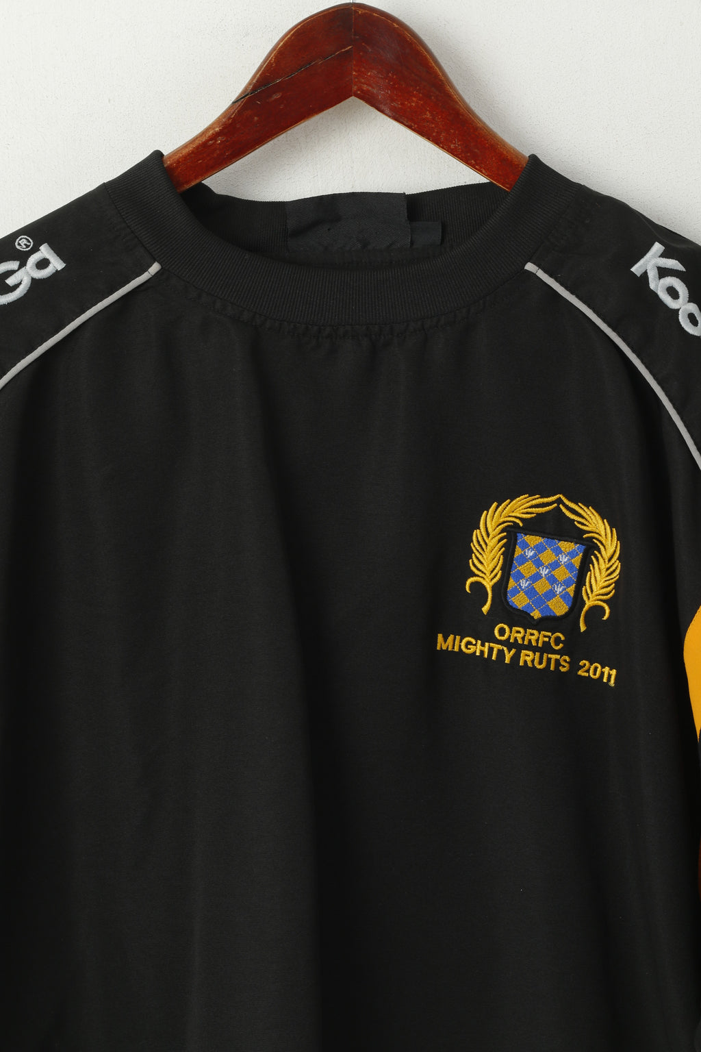 KooGa Hommes L Veste Pull Noir Old Rutlishians ORRFC Mighty Ruts 2011 RFU Louis Top