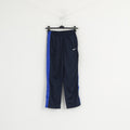 New Nike Youth 12-13 Age Sweatpants Navy Garcons Shiny Track Bottoms