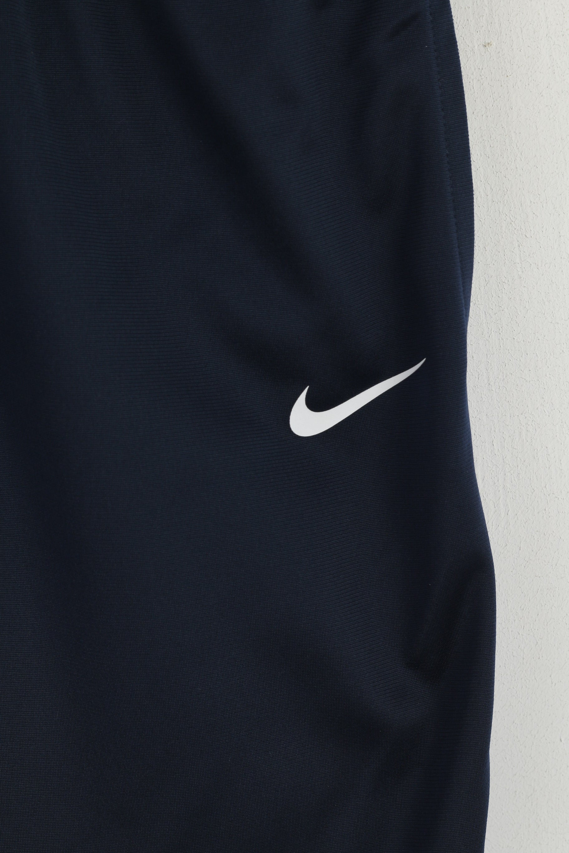 New Nike Youth 12-13 Age Sweatpants Navy Garcons Shiny Track Bottoms