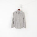 Levi's Signature Men S Casual Shirt Gray Cotton Custom Fit Long Sleeve Pocket Top
