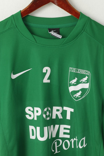 Nike Hommes M Chemise Vert Tus Lerbeck Sport #2 Activewear Football Jersey Top