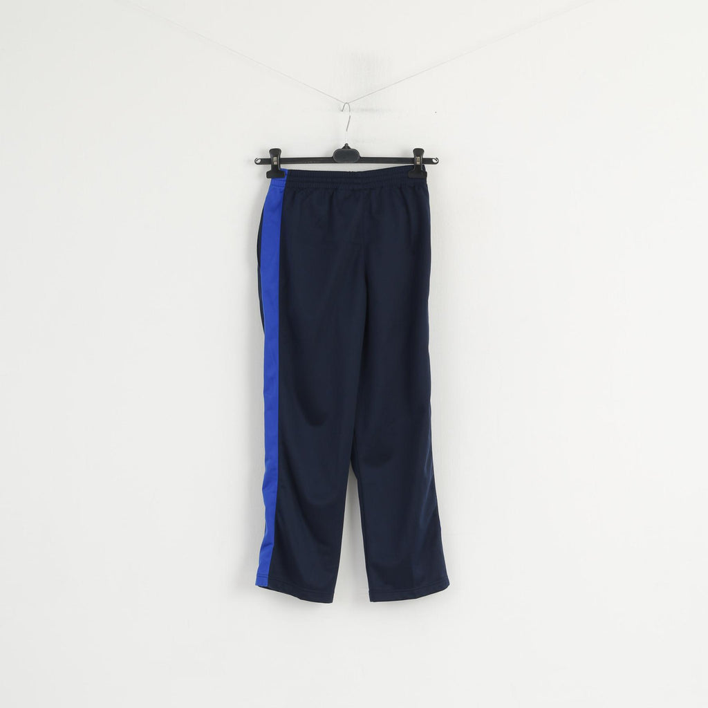 New Nike Youth 12-13 Age Sweatpants Navy Garcons Shiny Track Bottoms