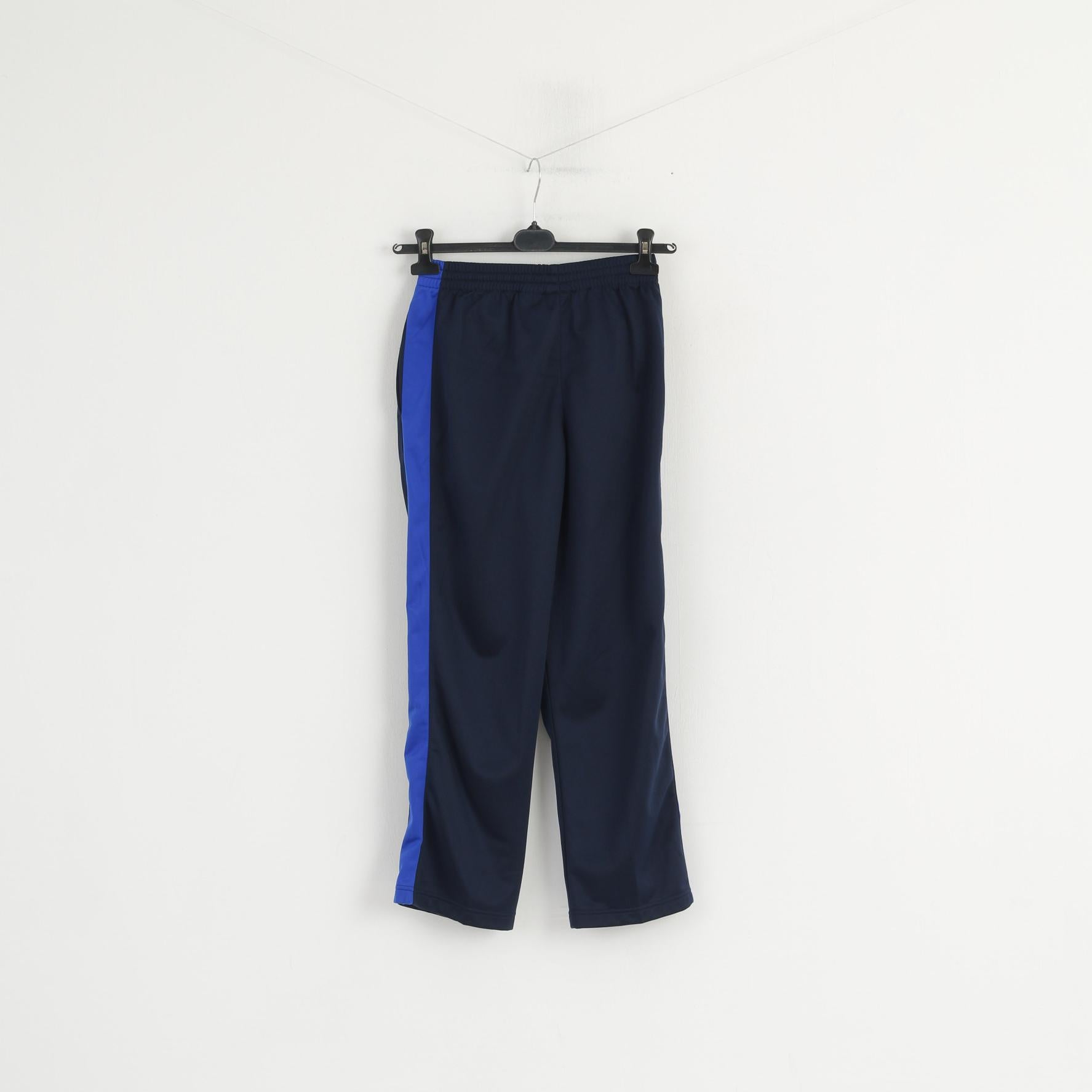 New Nike Youth 12-13 Age Sweatpants Navy Garcons Shiny Track Bottoms