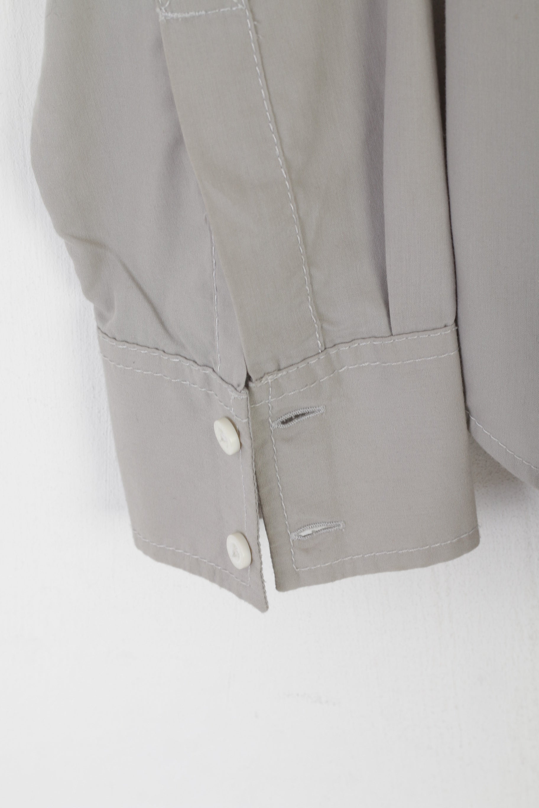 Levi's Signature Men S Casual Shirt Gray Cotton Custom Fit Long Sleeve Pocket Top