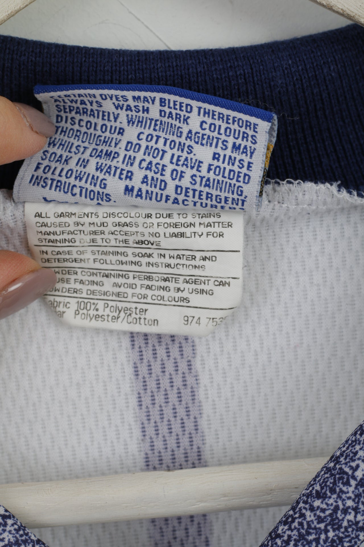 PROSTAR Team Spirit Men XL Polo Shirt White Football Long Sleeve Retro Top