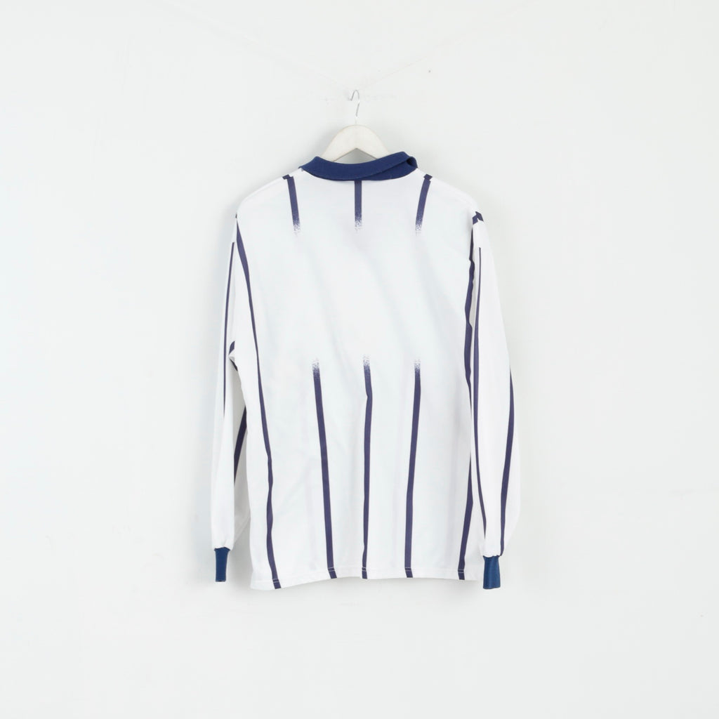 PROSTAR Team Spirit Men XL Polo Shirt White Football Long Sleeve Retro Top