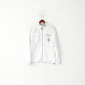 Reebok Hommes M Veste Blanc Coton NPC Newport Classique Zip Up Léger Vintage Top
