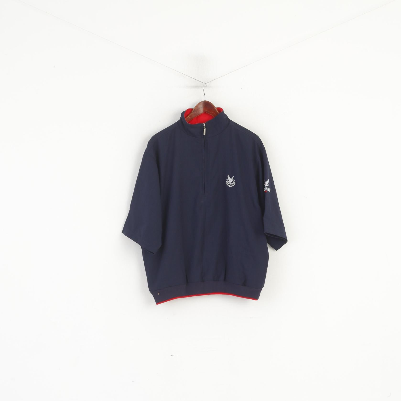 Lyle & Scott Tour Men L Jacket Navy Bomber Windbreaker Golf Short Sleeve Activewear Top