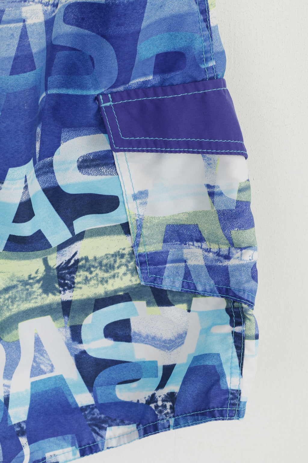 Pantaloncini Adidas Youth 14 Age 164 Bermuda tascabili estivi foderati in rete blu