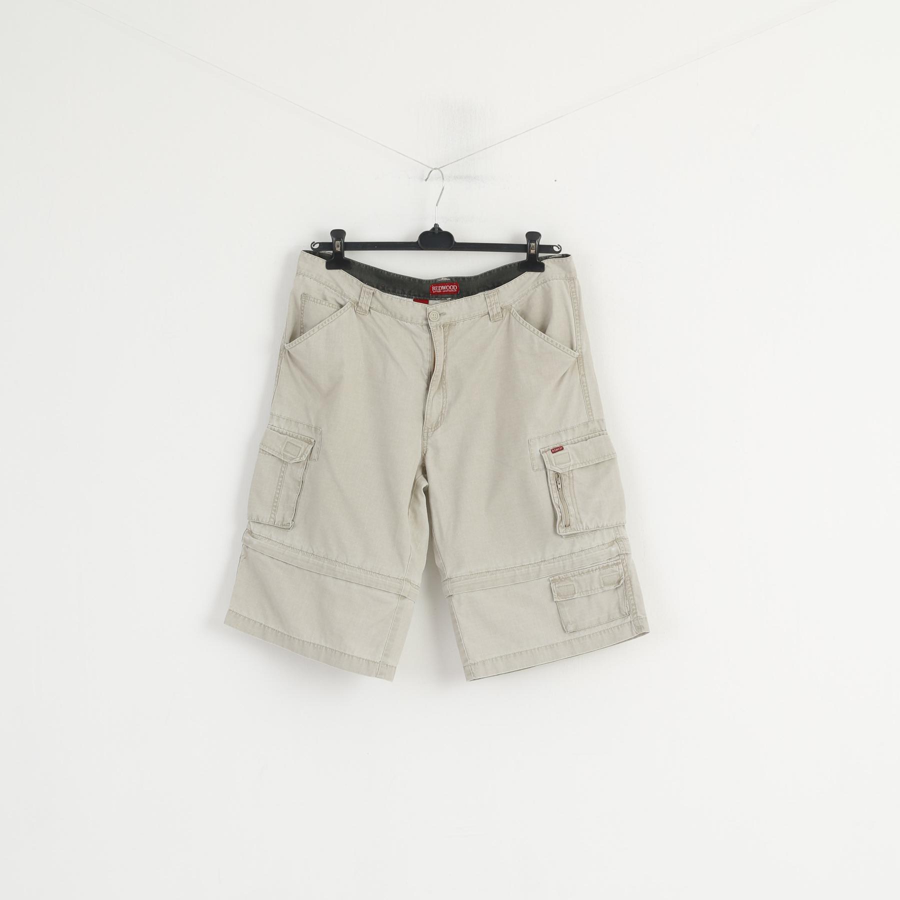Redwood hommes 54 Shorts Beige coton tenue de ville Combat Cargo décontracté