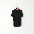 Kenneth Cole New York Men M Casual Shirt Black Cotton Modal Buttoned Plain Top