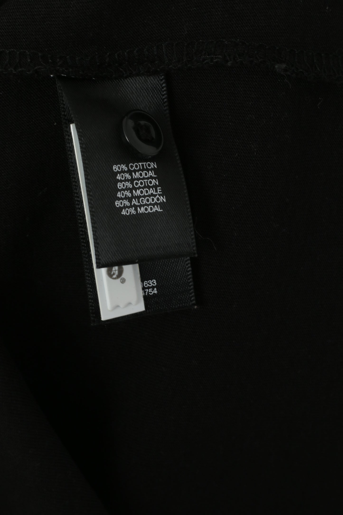 Kenneth Cole New York Men M Casual Shirt Black Cotton Modal Buttoned Plain Top
