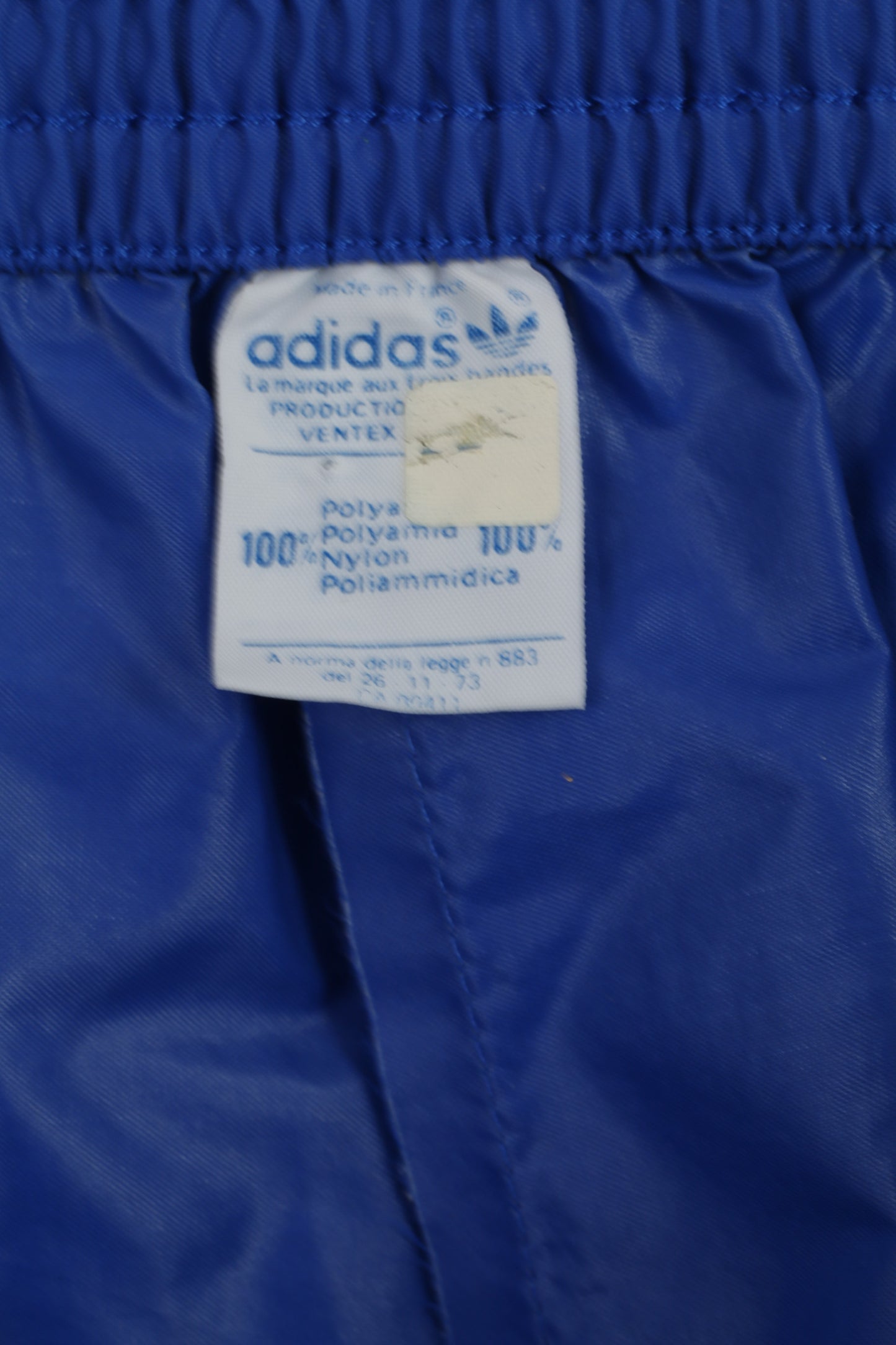 Adidas Youth 14 Age Trousers Blue 100% Nylon Waterproof Zip Leg Bottoms