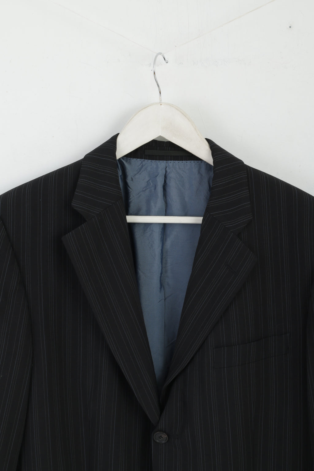 Hugo Boss Men 102 40 Suit Black Striped Wool Elegant Flynn/Vegas