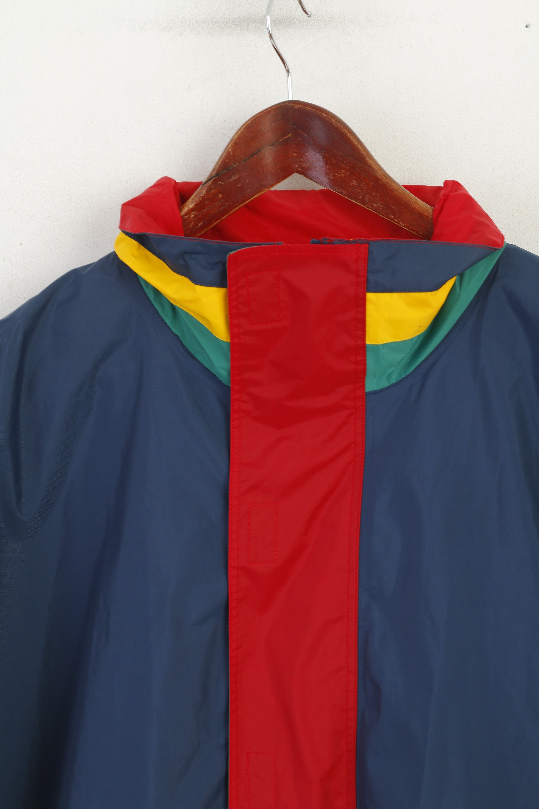 Sport Classic Men XL Veste Rouge Vintage Nylon Imperméable À Capuche American Concept Top