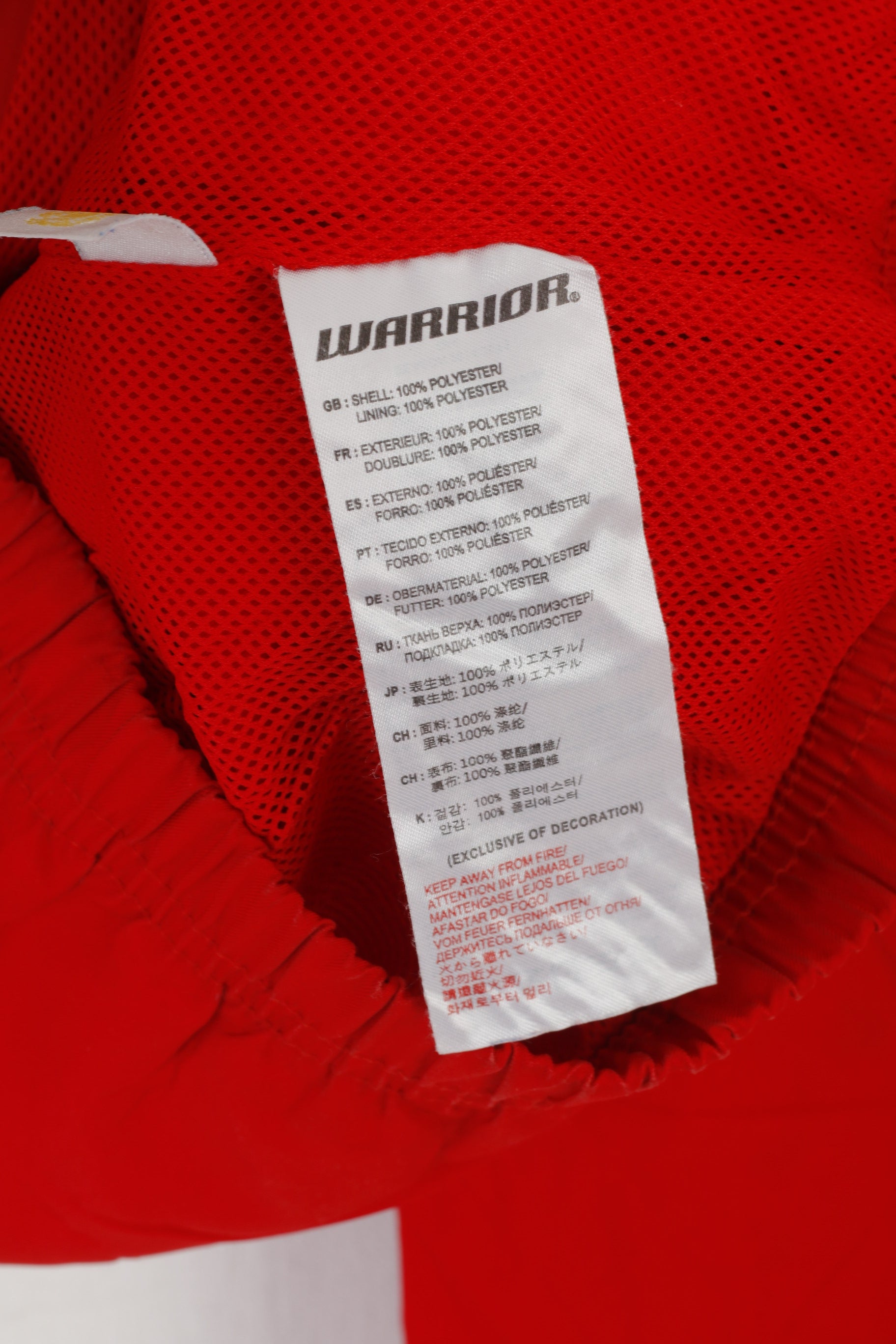 Warrior Boys 10-12 Age Veste Rouge Zippé Liverpool Football Club Haut Léger