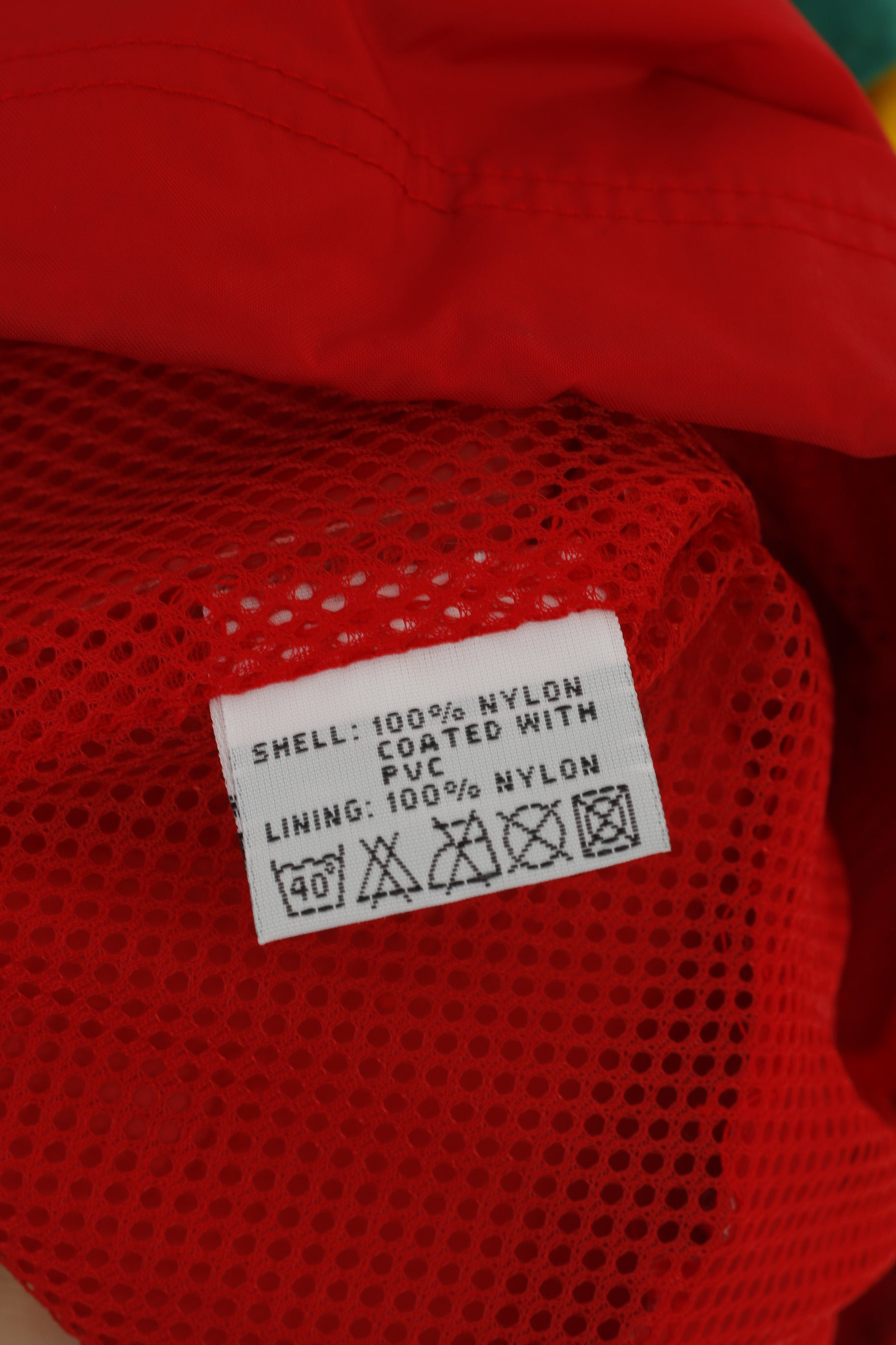 Sport Classic Men XL Jacket Red Vintage Nylon Waterproof Hooded American Concept Top