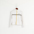 Reebok Women 16 42 L Sweatshirt White Cotton Full Zipper Classic Retro Cropped Top