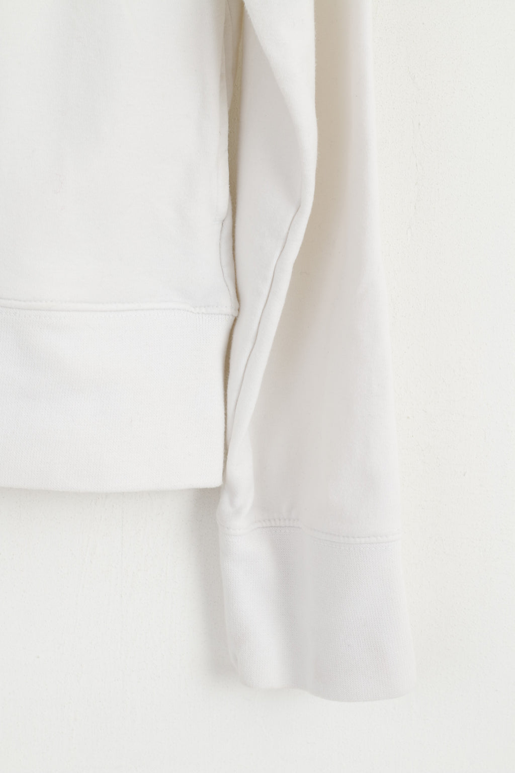 Reebok Femmes 16 42 L Sweat Blanc Coton Fermeture Éclair Complète Classique Rétro Haut Court