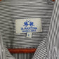 La Martina Men L (M) Casual Shirt Grey Striped Cotton Polo Buenos Aires Long Sleeve Top
