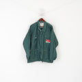 Pro Life Vienna Men M Jacket Green Nylon Waterproof Vintage Baseball Diamond Star Top