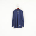 Legea Men XL Polo Shirt Navy Vintage Technical Sportswear Long Sleeve Keep Running Top