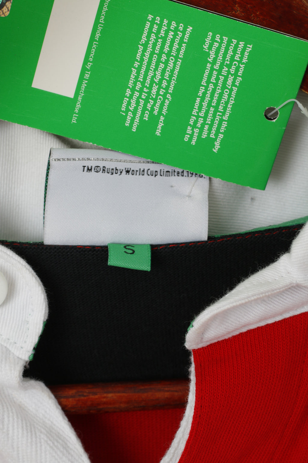 Polo à manches longues pour homme, coupe du monde de Rugby, en coton rouge, France, nouvelle collection 2007